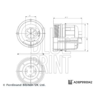 Couvercle, boîtier de filtre à huile Blue Print Solution