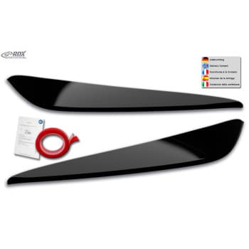 Spoilers de phare sur mesure pour BMW Série 1 (F40) 2019- (ABS Noir Brillant)