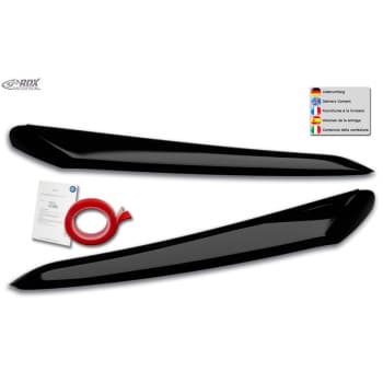 Spoilers de phare sur mesure pour Jumper, Ducato, Boxer & Movano 2014- (ABS Noir Brillant)