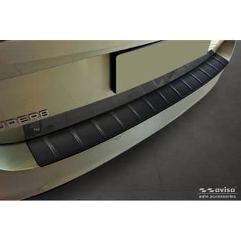 Protection de pare-chocs arrière en acier inoxydable noir mat sur mesure pour Skoda Superb IV Combi 2023- 'Ribs&#39