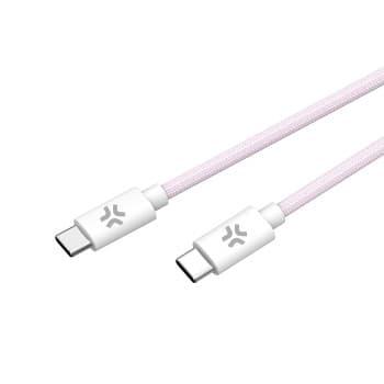 Celly USB-C > Câble USB-C Tressé en Coton 1,5 mètres Rose