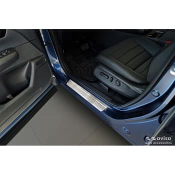 Seuils de porte en acier inoxydable sur mesure pour Honda CR-V VI (RS_) 2023 - 'Lines' - 4 pièces