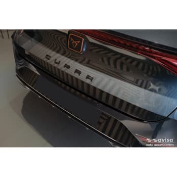 Protection de pare-chocs arrière en acier inoxydable noir mat sur mesure pour Seat Leon Sportstourer incl.