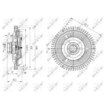 Embrayage, ventilateur de radiateur 49673 NRF