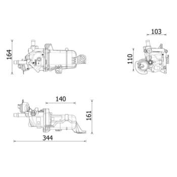 Refroidisseur, recirculation des gaz d'échappement