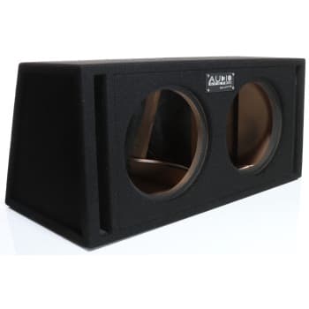 SYSTÈME AUDIO Double boîtier vide. Caisson bass reflex 2x30 litres pour basse 2x25 cm