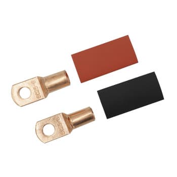 Cosse de câble à anneau en cuivre pour SYSTÈME AUDIO Pour diamètre de câble : 16 mm², taille du trou : 8 mm (bient