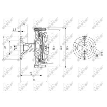 Embrayage, ventilateur de radiateur 49613 NRF