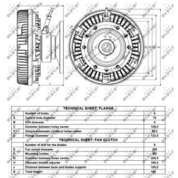 Embrayage, ventilateur de radiateur 49119 NRF