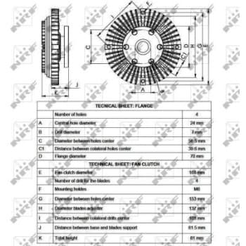 Embrayage, ventilateur de radiateur 49546 NRF