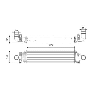 Intercooler, échangeur 818624 Valeo