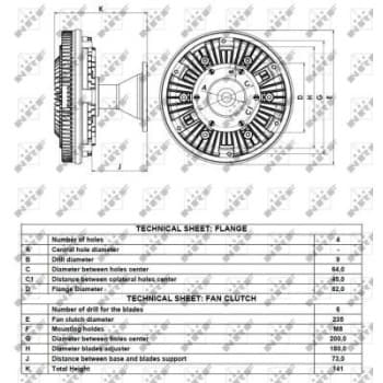 Embrayage, ventilateur de radiateur 49114 NRF