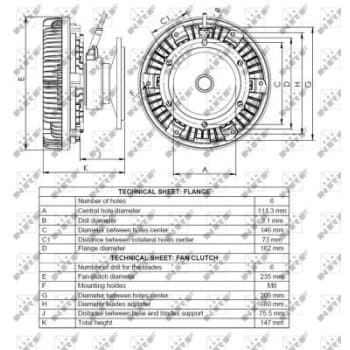 Embrayage, ventilateur de radiateur 49070 NRF
