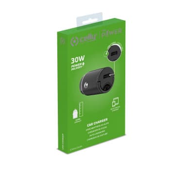 Celly Mini chargeur de voiture USB-C 30 W Alimentation
