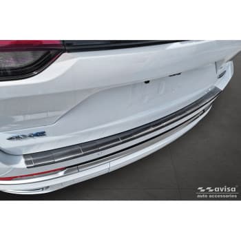 Protection de pare-chocs arrière en acier inoxydable noir sur mesure pour Jeep Grand Cherokee V (WL) 2022- 'Ribs&#3