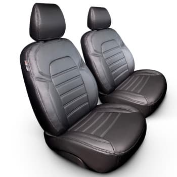 Ensemble de housses de siège en cuir artificiel New York Design 1+1 sur mesure pour Ford Transit Custom 2023-
