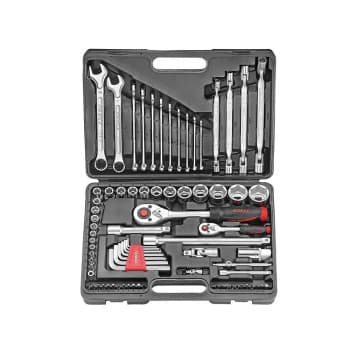 Jeu de douilles Force 1/4" et 1/2" 77 pièces