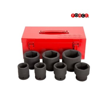 Jeu de douilles à chocs Force 3/4" 6 pans 7 pièces