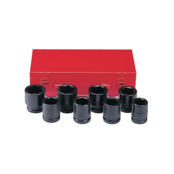 Jeu de douilles à chocs Force 3/4" 6 pans 8 pièces