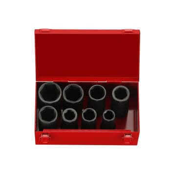 Jeu de douilles à chocs Force 3/4" 6 pans longs 8 pièces