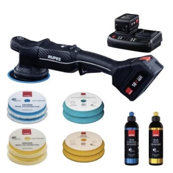 Kit de polisseuse excentrique Rupes HLR15/CB2/BAS iBrid Bigfoot 125 mm 18 V 5,0 Ah Li-Ion