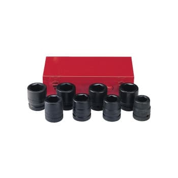 Jeu de douilles à chocs Force 1" 6 pans SAE 8 pièces