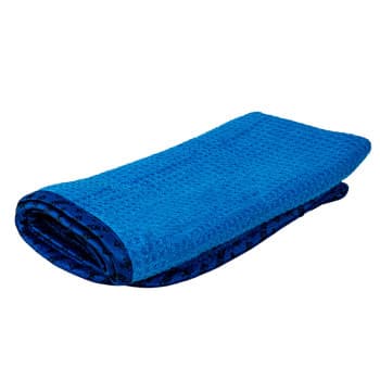 Serviette en microfibre gaufrée pour vitres et fenêtres Chemical Guys - Bleu 24 x 16 po