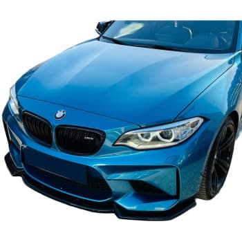 Becquet avant unidirectionnel pour BMW M2 F87 2016-2020 – Noir brillant