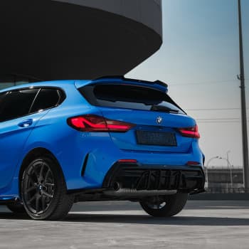 Diffuseur de pare-chocs arrière unidirectionnel pour BMW Série 1 F40 M-Pack/M135i 2019- - Noir brillant