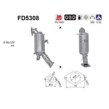 Filtre à particules diesel FD5308 AS