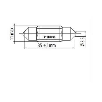 Philips Ultinon Pro7000 Blanc chaud 4000 K - 11854WU70X1 - 12 V