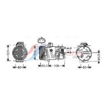 Compresseur, climatisation OLAK464 Ava Quality Cooling