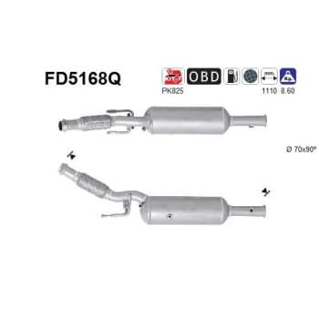 Filtre à particules / à suie, échappement FD5168Q AS