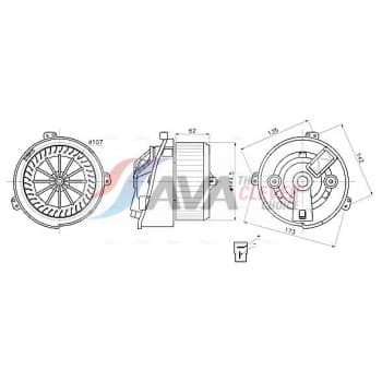 Ventilation intérieure PE8436 Ava Quality Cooling