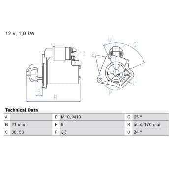 Démarreur / Démarreur 0 986 028 080 Bosch