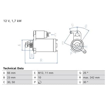 Démarreur / Démarreur 0 986 026 660 Bosch
