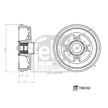 tambour de frein 198258 FEBI