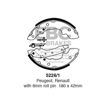 jeu de mâchoires de frein