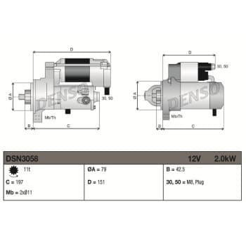 Démarreur / Démarreur DSN3058 Denso