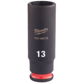 Douille à chocs Milwaukee SHOCKWAVE™ 1/4" de profondeur 13 mm - 1 pièce