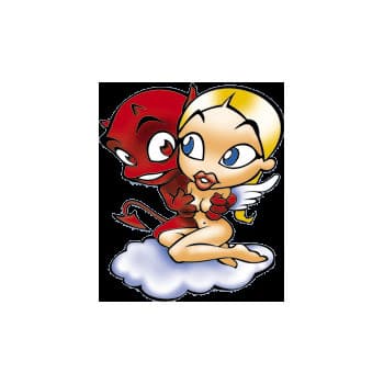 Sticker Garçon + Fille - 12x10cm