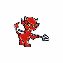 Sticker Funny Devil - 11x10.5cm