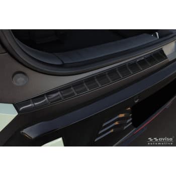Protection de pare-chocs arrière Avisa en acier inoxydable, compatible avec KIA EV3 GT 2024- - Noir - 2 pièces
