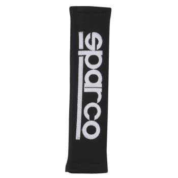 Ensemble de housses de ceinture de sécurité Sparco - Logo brodé - Noir