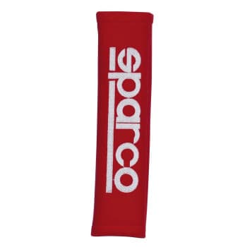 Ensemble de housses de ceinture de sécurité Sparco - Logo brodé - Rouge