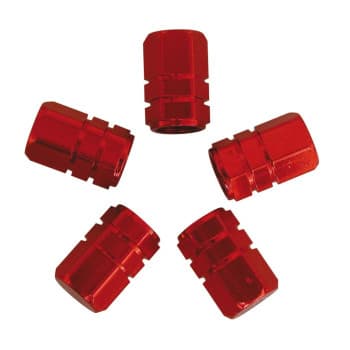 Bouchons de valve 5 pcs. piston rouge