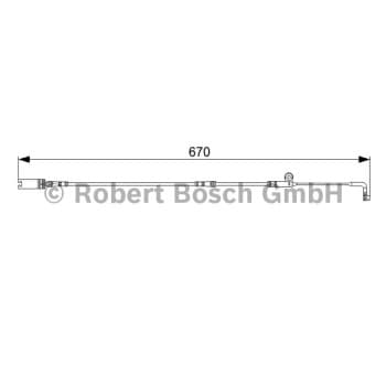 Contact d'avertissement, usure des plaquettes de frein 1 987 473 002 Bosch