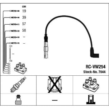 Kit de câbles d'allumage 7044 NGK