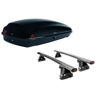 Ensemble barres de toit et coffre de toit G3