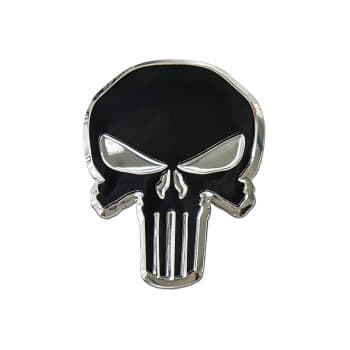 Emblème/Logo en Aluminium - Crâne - 7.5x5.5cm